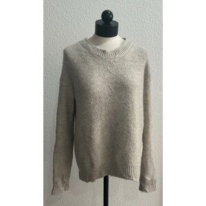 Vince Pullover Sweater Size Small Mohair Wool Blend Crewneck Cream Tight Knit